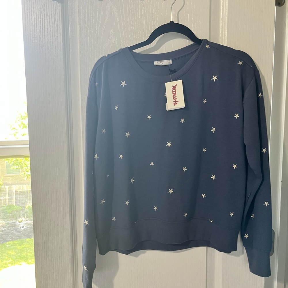 Light Blue Starry Sweatshirt